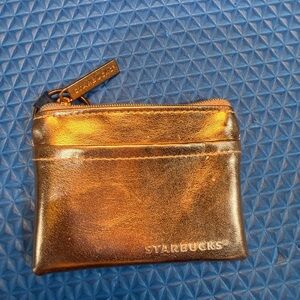 Starbucks Metallic Rose Gold Coin Pouch